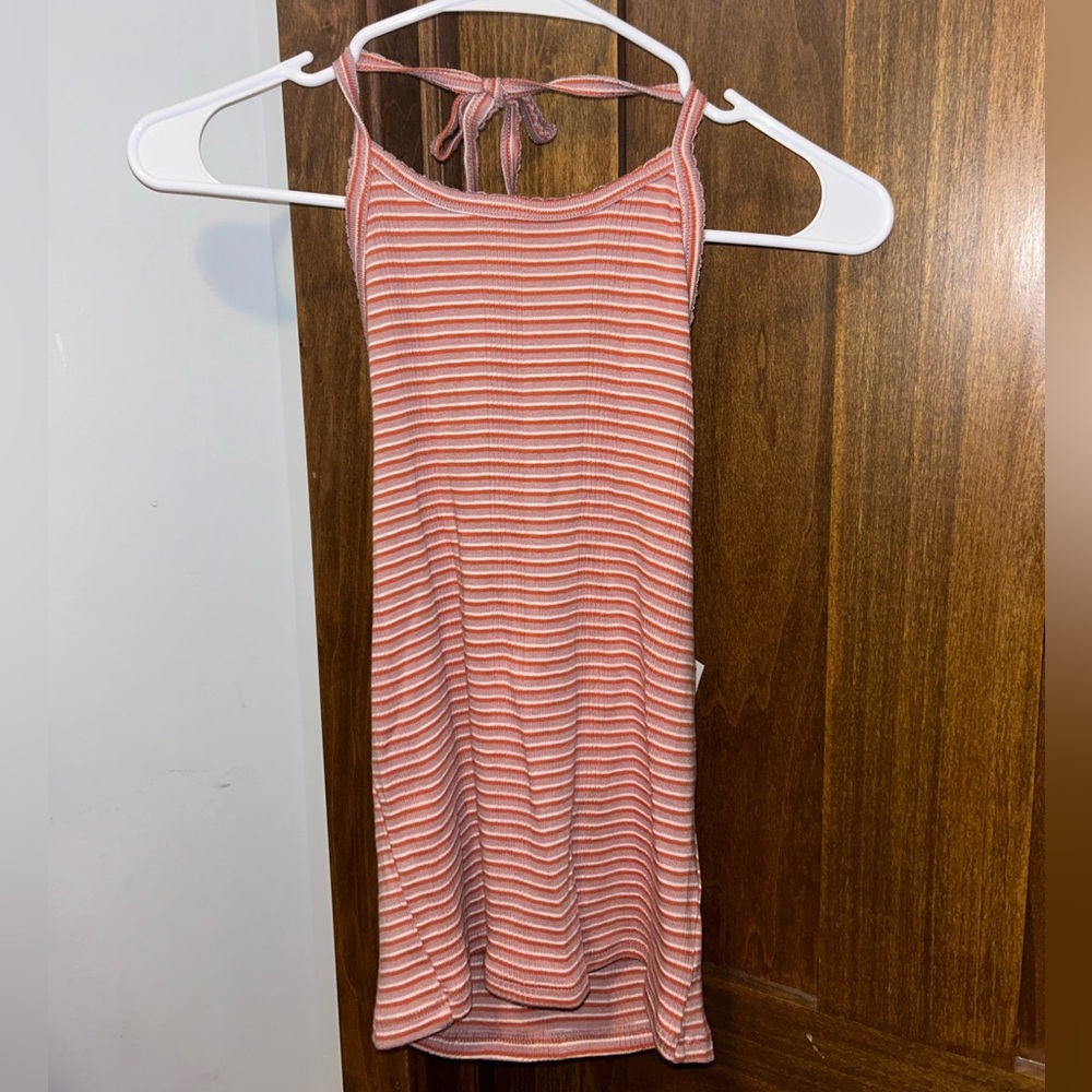 halter striped american eagle tank